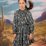 Piccola Ludo Blue Floral Inez Dress