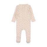 Lilette Shell Pink Printed Pointelle Wrap Footie