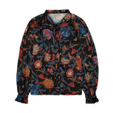 Prairie Black Floral Jasmen Top