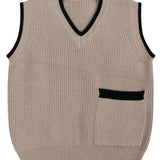 Harper James Taupe Outline Detailed Vest