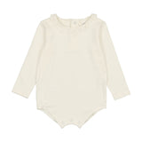 Lil Legs Cream Ruffle Onesie