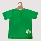 Retrokid Bright Green Rubber Logo Henely  Riley T-Shirt