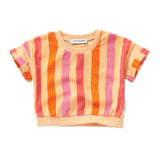 Sproet & Sprout Nectarine Stripes Cropped Sweatshirt