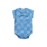 Sproet & Sprout Breezy Blue Blocks Terry Romper