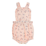 Tocoto Vintage Pink Cherries Romper