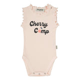 Tocoto Vintage Pink Cherry Ribbed Bodysuit