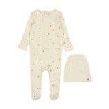 Lilette Ivory/Red Scattered Cherry Footie Set