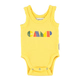 Piupiuchick Yellow Camp Print Bodysuit