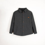 Popelin Dark Grey Striped Shirt