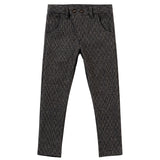 Klai Black Patterned Stretch Slim Pant