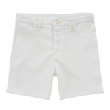 Klai White Plaid Textured Shorts