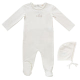 Kipp Stone Bebe Footie & Bonnet Set