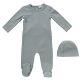 Kipp Sage Gift Box Footie & Hat Set