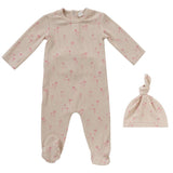 Kipp Pink Floral Rib Footie