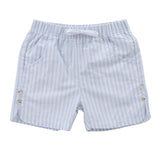 Kipp Light Blue Lucas Pull-On Stripe Shorts