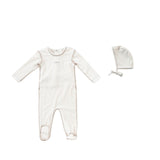 Kipp Stone Edge Stitch Footie & Bonnet Set