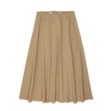 Coco Blanc Tan Denim Paneled Skirt