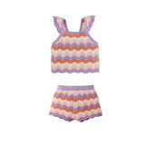 Gingersnaps Purple Wavey Stripe Anastasia Set