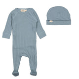 MarMar Blue Dove Footie & Hat Set