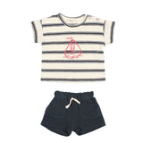 Buho Nuit Stripes/Muslin Set