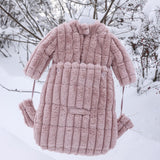 Mantel Mauve Vertical Stripe Snowsuit