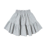 Tocoto Vintage Vigorous Grey Flowers Skirt