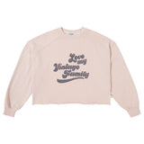 Tocoto Vintage Pink "Love My Vintage Family' Cropped Sweatshirt