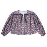 Tocoto Vintage Navy Floral Lace Top