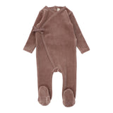 Lilette Berry Velour Wrap Footie