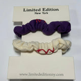 Limited Edition Purple Stitched Mini Scrunchie Pack