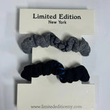 Limited Edition Black Stitched Mini Scrunchie Pack