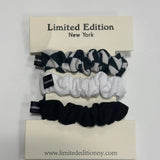 Limited Edition Black & White Argyle Mini Scrunchies Pack