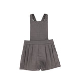 Bace Charcoal Wool Pleated Overalls