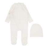 Lilette Cream Velour Wrap Footie Set