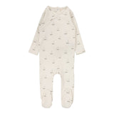 Lilette Cream/Nautical Print Footie