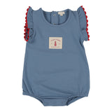 Lil Legs Blue Ruffle Romper