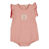 Lil Legs Coral Ruffle Romper