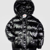 Appaman Black Glitter Down Filled Puffy Coat